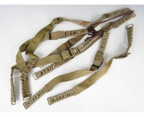 A quantity of unissued Second World War British helmet chin straps