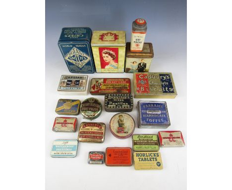 A quantity of vintage tins