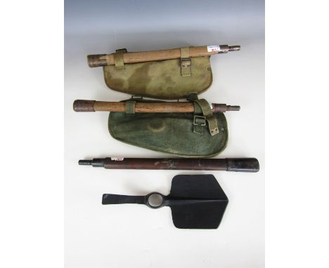 Three Second World War British army entrenching tools