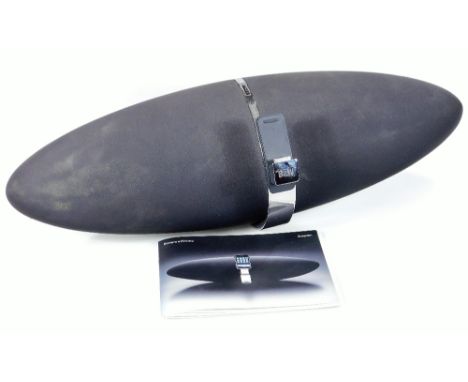 A Bowers and Wilkins Zeppelin iPod/iPhone docking station, 62cm W, with cable and instruction manual. 