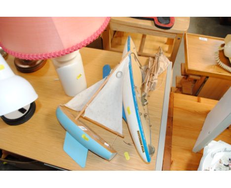 An Albatross model boat and a Star Yacht model boat