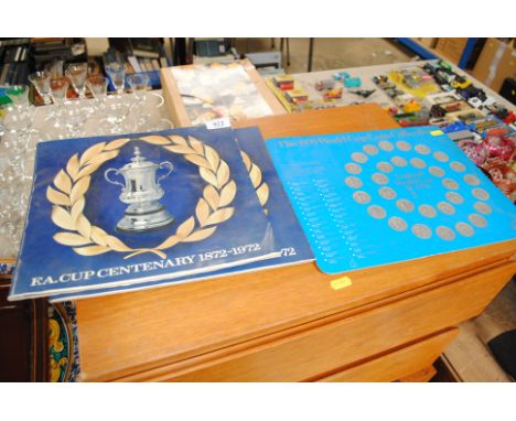 1970 World Cup Esso coin collection; and two FA Cup centenary collections 