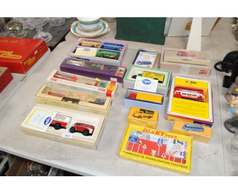 A collection of boxed Corgi and other model vehicles 