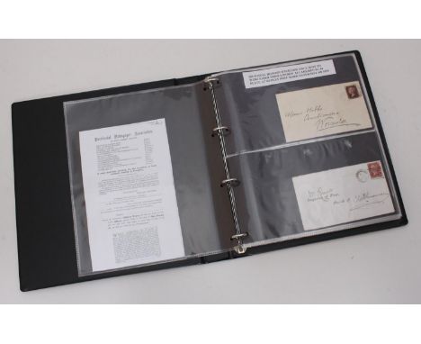 Postal History 1873-:  Forty-six items in ring binder including WW1 Military Post letters, covers and postcards, numerous non