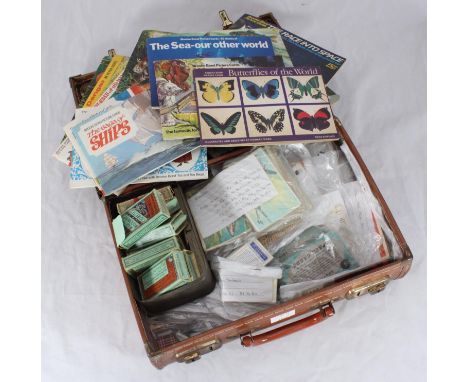 A collection of assorted cigarette and tea cards comprising a number of Brooke Bond books, multiple Will's sets including Ass