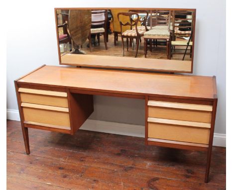 A 1970s oak a mahogany dressing table by A. Younger Ltd for Heals, 153cm wide, together with a contemporary rosewood magazine