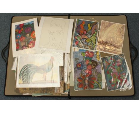 Michael Presley-Roy (Michael Roy 1928-2017) local artist. A large portfolio of over 175 items including signed prints, pencil