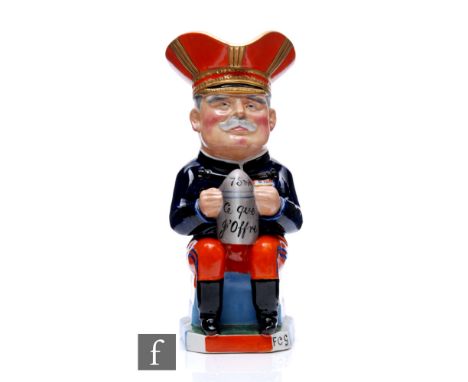 Sir Francis&nbsp;Carruthers Gould - A. J. Wilkinson - A toby&nbsp;(or character) jug of Marshal Joseph Joffre,&nbsp;seated an