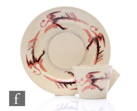 Clarice Cliff - Michael Willmer -&nbsp;A circular side plate for the 1934 Harrods Modern Art for the Table exhibition (Art in