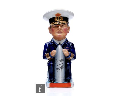 Sir Francis&nbsp;Carruthers Gould - A. J. Wilkinson - A toby&nbsp;(or character) jug of Admiral Beatty seated and holding a s
