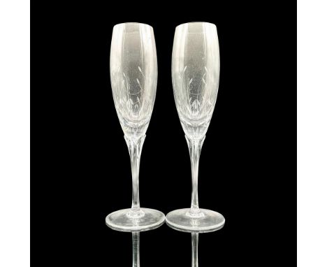 Lovely set of gorgeous Gorham crystal toasting glasses in the Jolie pattern. This item has its original box: 8"L x 3"W x 10.5