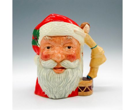 Style One. Red, white, and light brown coloration.The Santa Claus jug was introduced in 1981 and was the first to undergo ann