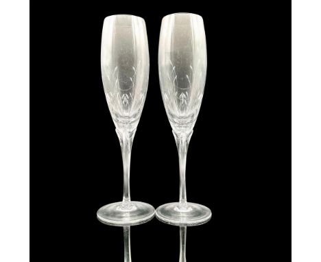 Lovely set of gorgeous Gorham crystal toasting glasses in the Jolie pattern. This item has its original box: 8"L x 3"W x 10.5