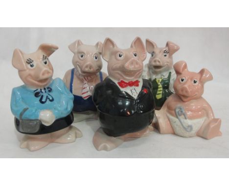 A set of Wade NatWest pigs