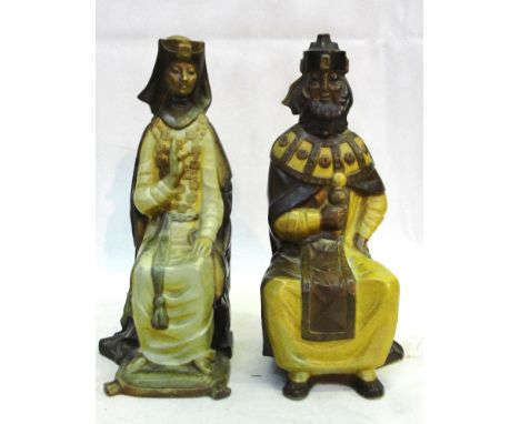 A pair of Lladro Gres figures: King and Queen