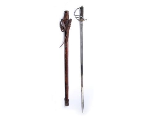 A GEORGE V OFFICER'S SWORD and leather cased scabbard for a Royal Artillery Regiment, the sword by Boyton & Son., and numbere