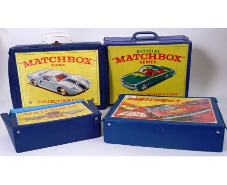 MATCHBOX: A collection of 4x vintage Matchbox diecast model Collectors Cases. One being a ' Deluxe Collectors Case ' (tri-fol