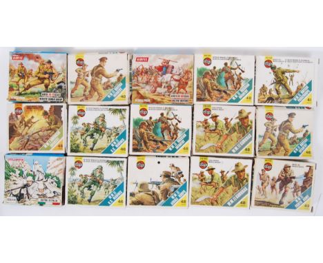 AIRFIX: A collection of 15x Airfix (1x being Atlantic) H0 / 00 gauge scale plastic model making soldiers. Box numbers being 5