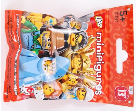 LEGO; An original Lego Minifigures Series 15 shop display oversize minifigure bag. A larger scale replica bag of the Series f