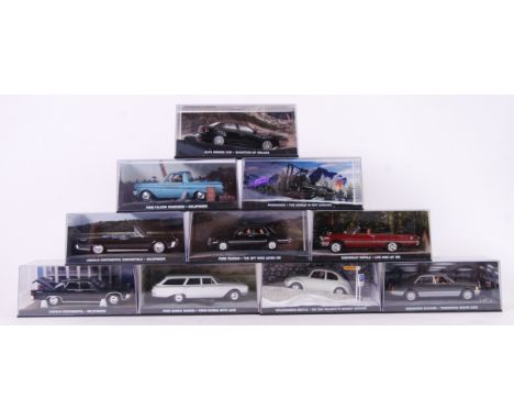 EAGLEMOSS JAMES BOND: A good collection of 10x Eaglemoss made James Bond 007 diorama diecast model cars - each from a differe