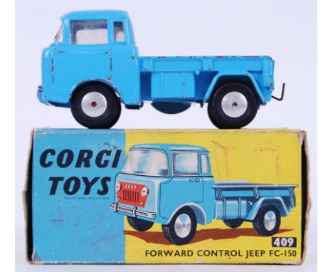 CORGI: An original vintage Corgi diecast model No. 409 ' Forward Control Jeep '. Within the original box.