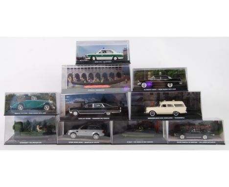 EAGLEMOSS JAMES BOND: A good collection of 10x Eaglemoss made James Bond 007 diorama diecast model cars - each from a differe