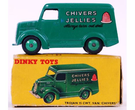 DINKY: An original vintage Dinky diecast model No. 452 ' Trojan Van ' Chivers Jellies. Within the original box. Near mint mod