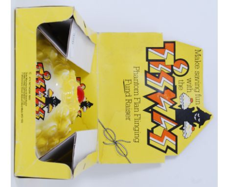 TISWAS: A rare vintage ATV c1980 ' Tiswas ' ' Phantom Flan Flying Fund Raiser ' ceramic flan money box. Within the original b
