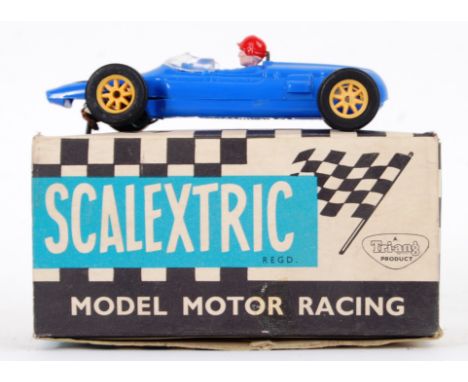 SCALEXTRIC: A vintage boxed Scalextric C66 Cooper racing car. Within the original box.