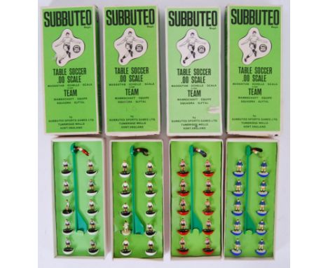 SUBBUTEO: A collection of 4x vintage Subbuteo football teams, each complete, and within the original boxes to include box num