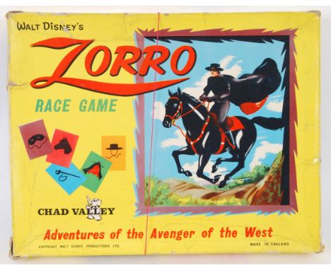 ZORRO: an original vintage 1950's (1959) Walt Disney ' Zorro ' board game by Chad Valley. ' The Adventures Of The Avenger Of 