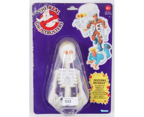 THE REAL GHOSTBUSTERS: An original vintage Kenner made The Real Ghostbusters ' Bad To The Bone Ghost ' action figure. Carded,
