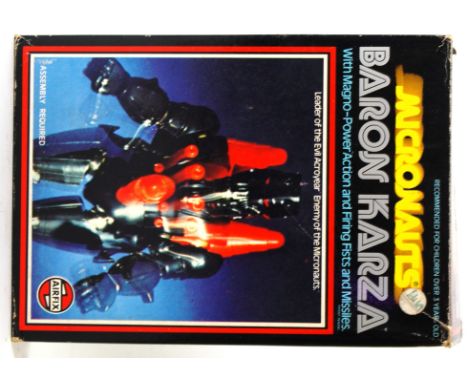 AIRFIX MICRONAUTS; An original vintage Airfix Micronauts action figure set  ' Baron Karza ' 100% complete, 'with firing fists