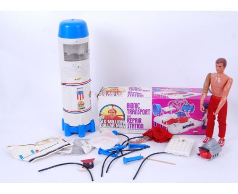 SIX MILLION DOLLAR MAN; An original vintage Denys Fisher made ' Six Million Dollar Man ' Bionic Transport playset. With figur