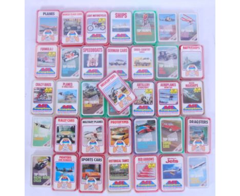 TOP TRUMPS: A very good selection of vintage Top Trumps playing cards, all mostly 1970's / 1980's to include; Sports Cars, Re