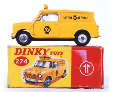 DINKY: An original vintage Dinky 274 diecast model AA Mini Van. Within the original box. Very near mint model.