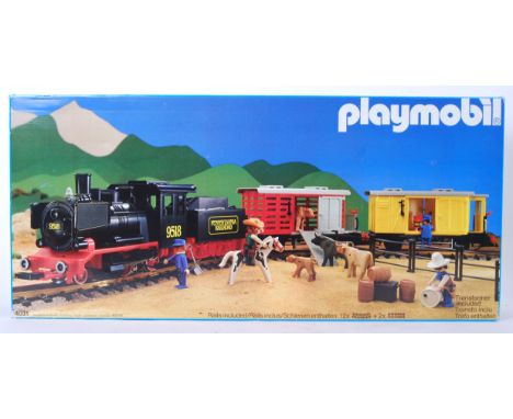 PLAYMOBIL: A fantastic original Playmobil 4031 Pennsylvania Railroad large scale trainset. Appears to be complete (but is unc