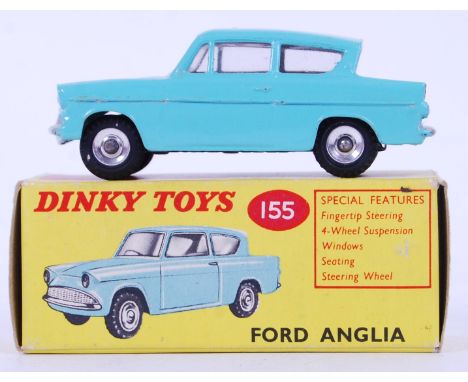 DINKY: An original vintage Dinky Toys diecast model car No. 155 ' Ford Anglia '. Very near mint model, within a mint box.