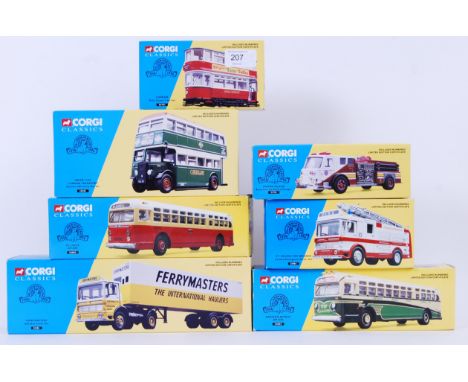 CORGI CLASSICS; A good collection of 7x Corgi Classics boxed diecast models - 21301, 54002, 21901, 51701, 54003, 35201, 36701