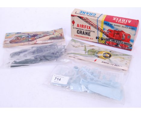 AIRFIX: A collection of 3x vintage 1950's Airfix model kits - all sealed / unused to include; Crane, Fiat G50 and Westland Sc