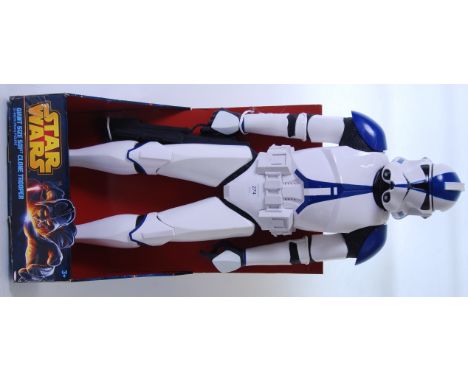 STAR WARS: A Jakks Pacific impressive sized 31" ' 501st Clone Trooper ' large scale action figure. Mint, still tied to origin