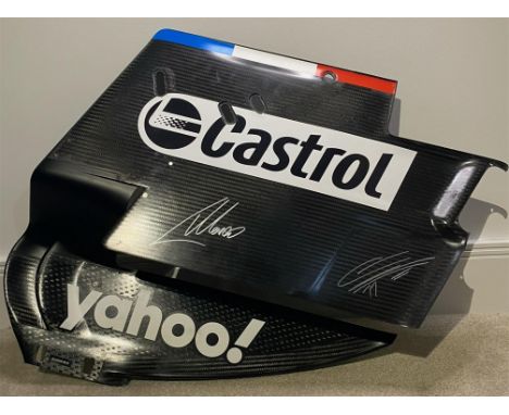 Bearing the signatures of Fernando Alonso & Esteban Ocon. This fantastic item was donated from Alpine F1 in order to support 