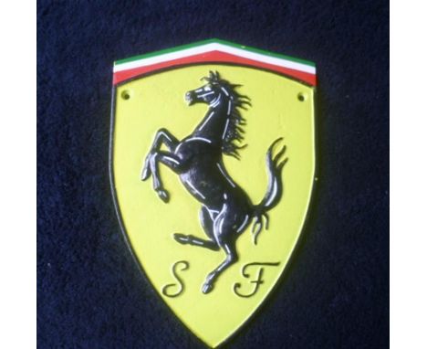 Compact new colour rendition of the iconic Ferrari shield.&nbsp;Measuring 30cm x 20cm single sidedClick here for more details