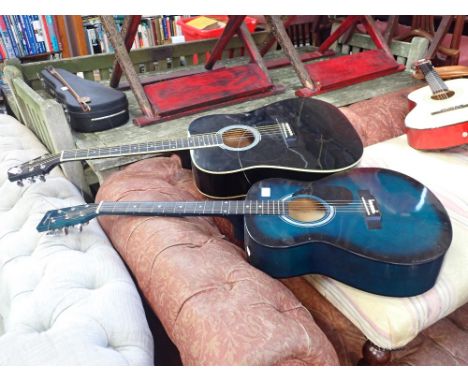 A MARTIN SMITH ACOUSTIC GUITAR and a Stagg guitar (2)