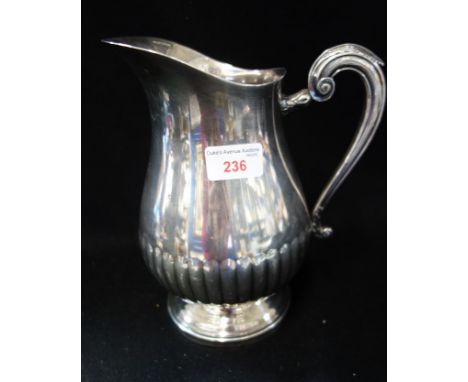 GALLIA FOR CHRISTOFLE: A SILVER-PLATED WATER PITCHER, impressed marks, 23cm high