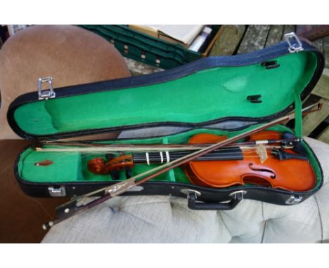 A CHINESE 'SKYLARK BRAND' VIOLIN in case with bow