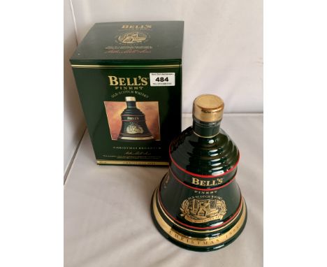 Boxed and sealed Bells Finest Old Scotch Whisky, Christmas Decanter 1993