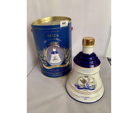 Boxed and sealed Bells Old Scotch Whisky to commemorate the Birth of Princess Eugenie, 1990