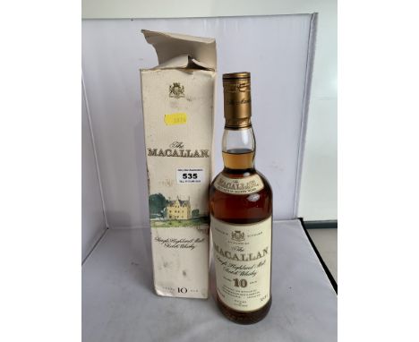 Boxed and sealed The Macallan 10 years old Single Highland Scotch Whisky