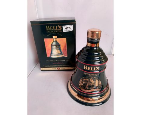 Boxed and sealed Bells Extra Special Old Scotch Whisky, Christmas Decanter 1995, aged 8 years